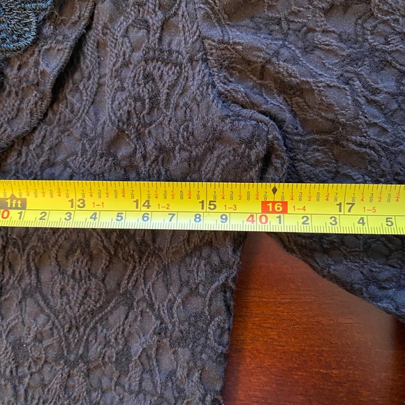 Vintage Style Jacket - Gothic Lace Blazer, Black, Victorian Steampunk Ruffle - Picture 8 of 12